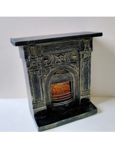 Chimenea de resina, decorada