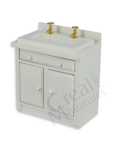 Mueble fregadero blanco