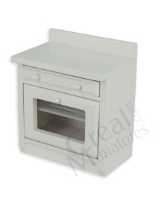 Mueble con horno en blanco
