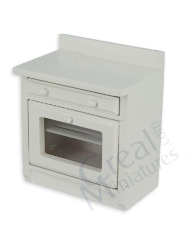 Mueble con horno en blanco