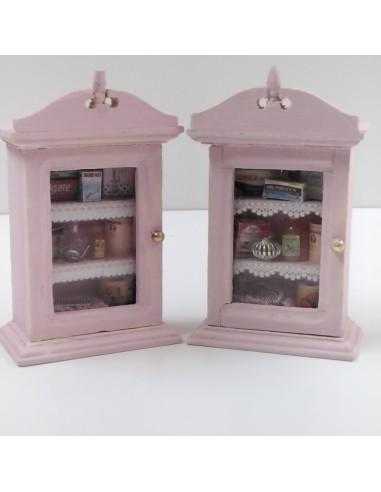 Armario repisa para baño en rosa