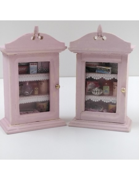 Armario repisa para baño en rosa