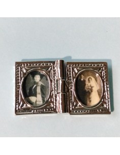 Marco doble color plata 2