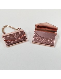 Bolso de metal, color rosa.... 2