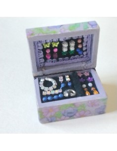 Caja joyero malva y...