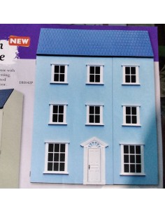 Casa de muñeca en azul-celeste