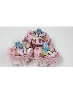 Cesta bebe en rosa o celeste 2