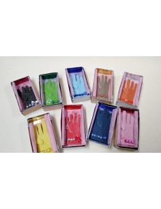 Guantes con caja colores...