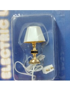 Lampara de mesa con adorno...