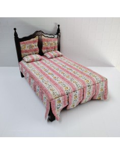 Cama doble caoba con...