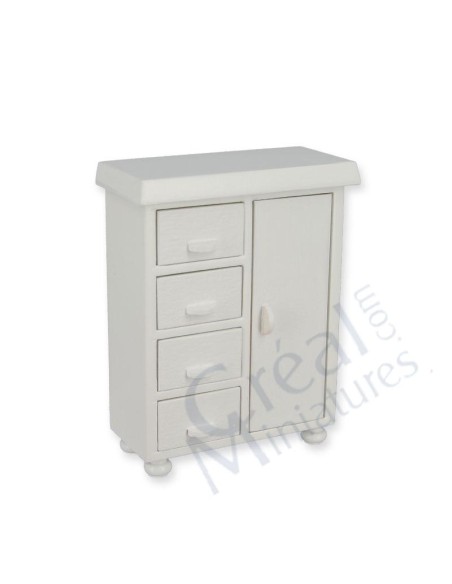 Armario blanco  con cajones infantil