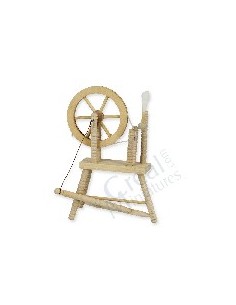 Rueca en madera sin pintar