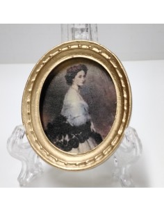 Cuadro ovalado , dama...