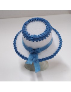sombrero blanco y azul 2
