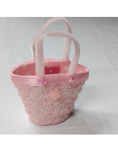 Cesta de paja trenzada,... 2