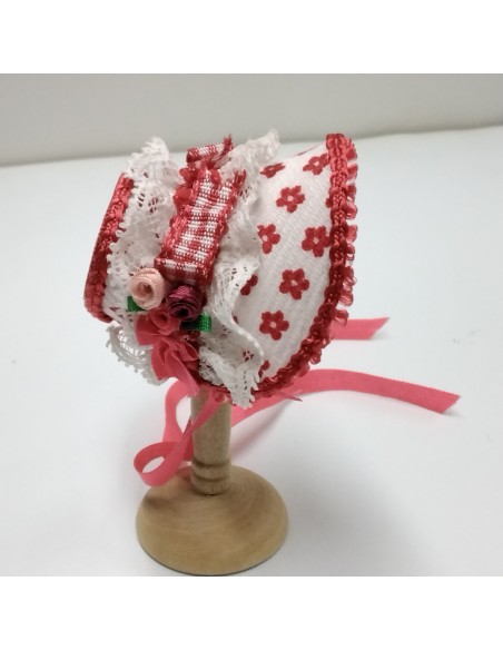 Sombrero victoriano flores rojos