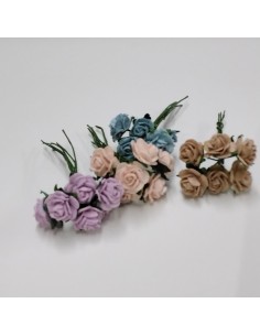 Rosas en miniatura de papel