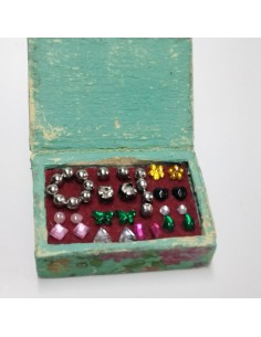 Caja joyero miniatura en verde