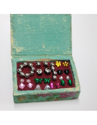 Caja joyero miniatura en verde