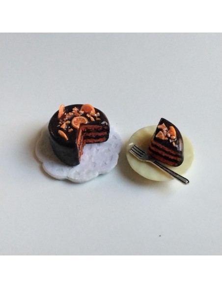 Tarta de chocolate con naranja