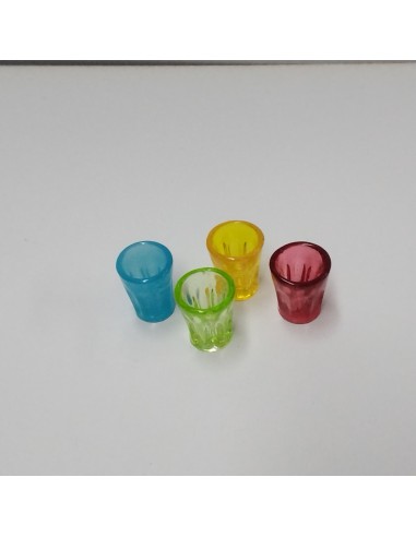 Set de 4 vasos de colores