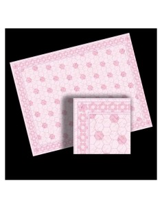 Suelo baldosas rosas