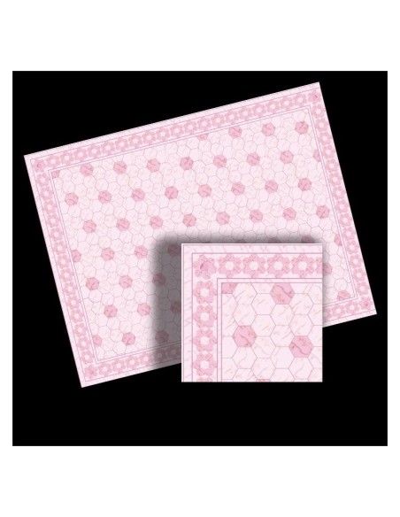 Suelo baldosas rosas