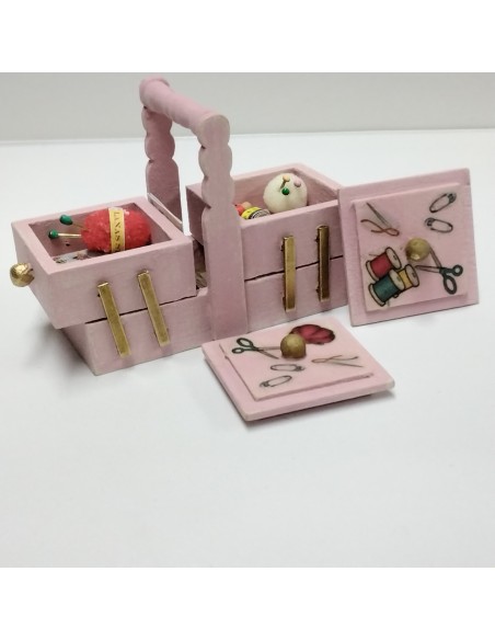 Costurero de 2 pisos en rosa