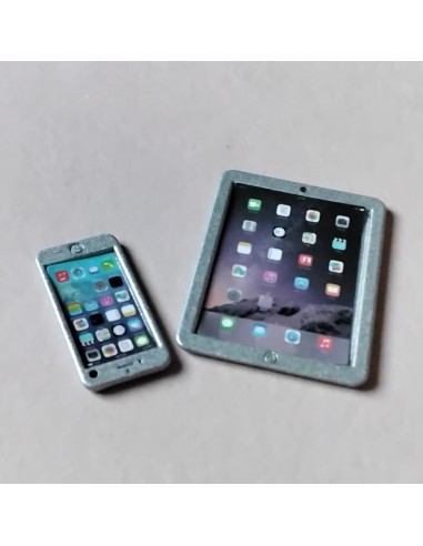 Móvil y tablets plateado escala...