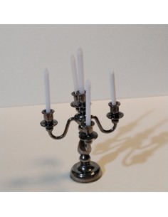 Candelabro color acero 5...
