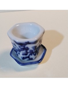 Macetero con plato de...