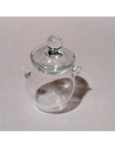 Recipiente o tarro de cristal con tapa