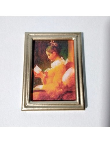 Cuadro, muchacha leyendo