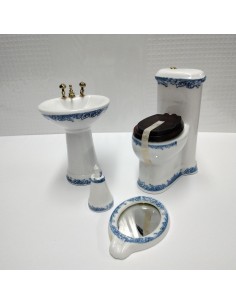 Baño en celeste, sin bañera