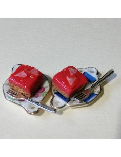 Tarta de galletas con fresas