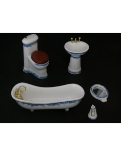 Water de porcelana de Reutter con cisterna alta, casitas de muñecas