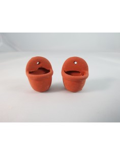 Macetas de barro para colgar