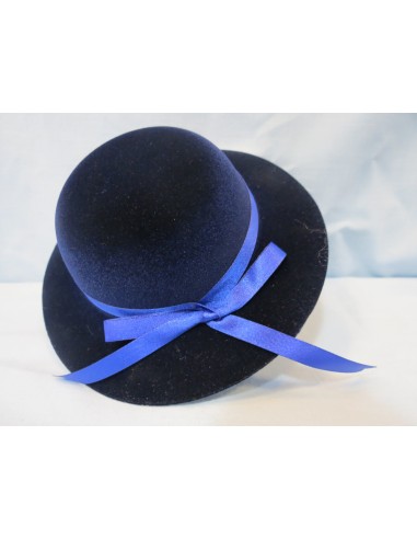 Sombrero clasico en terciopelo azul
