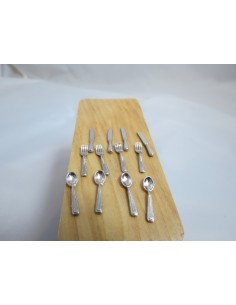 12 Cubiertos plateados