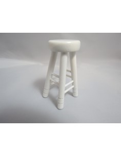 Taburete blanco alto