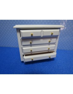 Comoda blanca con cajones