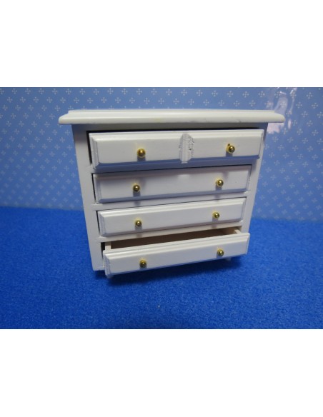 Comoda blanca con cajones