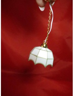 Lampara Tifany blanca de led
