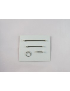 Set de toalleros plateados