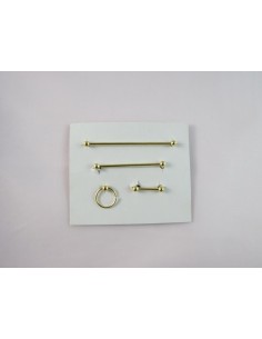Set de toalleros dorados