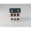 Mini casita en miniatura de color rosa