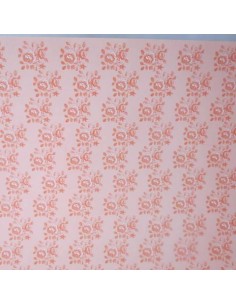 Papel flores salmón