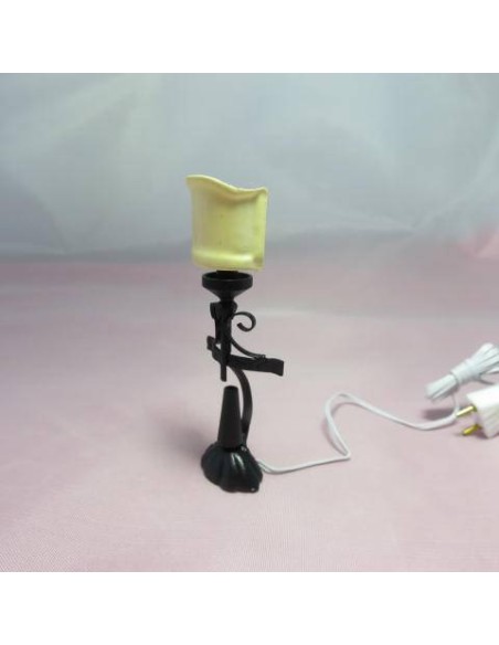 Lampara de mesa pie negro