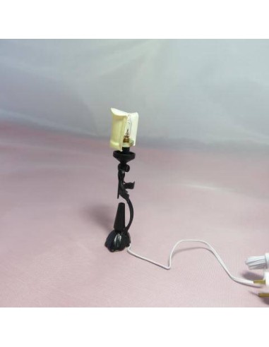 Lampara de mesa pie negro