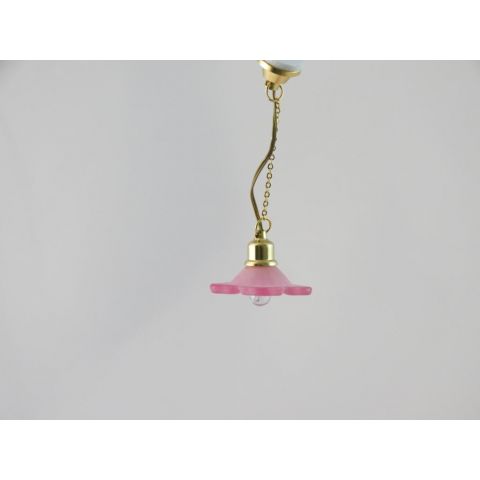 Lámpara de techo en miniatura estilo flor rosa